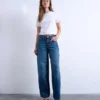 Tscinch-Jeans met lage taille en wijde pijpen