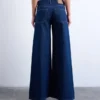 Tsclara-Jeans met middelhoge taille en wijde pijpen