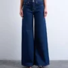 Tsclara-Jeans met middelhoge taille en wijde pijpen