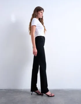 Tsdree High Rise Slim Straight Fit Jeans
