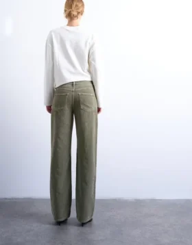 Tsember-jeans met lage taille en normale pasvorm