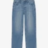 Tsember-jeans met lage taille en wijde pijpen