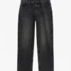 Tsember-jeans met lage taille en wijde pijpen