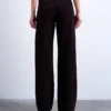 Tsember-jeans met lage taille en wijde pijpen
