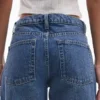 Tsember-jeans met lage taille en wijde pijpen