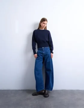 Tsemma High Rise Barrel Fit-Jeans