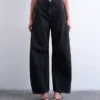 Tsemma High Rise Barrel Fit-Jeans