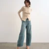 Tsemma High Rise Barrel Fit-Jeans