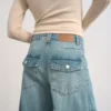 Tsemma High Rise Barrel Fit-Jeans