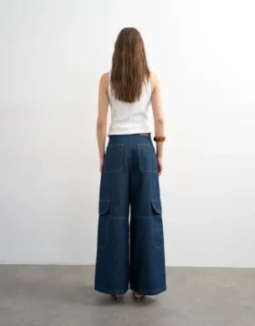 Tseva-jeans met middelhoge taille en wijde pijpen