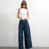 Tseva-jeans met middelhoge taille en wijde pijpen