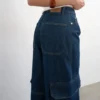 Tseva-jeans met middelhoge taille en wijde pijpen