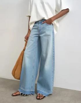 Tshorizon-Jeans met middelhoge taille en wijde pijpen