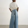 Tshorizon-Jeans met middelhoge taille en wijde pijpen