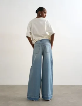 Tshorizon-Jeans met middelhoge taille en wijde pijpen