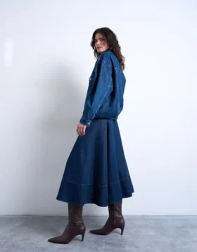 Tsleah lange rok met hoge taille