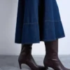 Tsleah lange rok met hoge taille