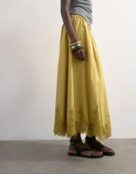 Tslina lange rok met middelhoge taille