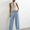 Tslowrie jeans met lage taille en baggy pasvorm