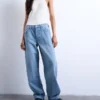 Tslowrie jeans met lage taille en baggy pasvorm
