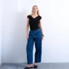 Tsmari-Jeans met hoge taille en wijde pijpen