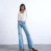 Tsmarie-Jeans met middelhoge taille en uitlopende pijpen