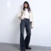 Tsmarie-Jeans met middelhoge taille en uitlopende pijpen