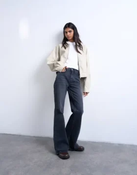 Tsmarie-Jeans met middelhoge taille en uitlopende pijpen