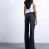 Tsmarie-Jeans met middelhoge taille en uitlopende pijpen