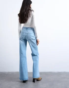 Tsmarie-Jeans met middelhoge taille en uitlopende pijpen