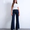 Tsmarie-Jeans met middelhoge taille en uitlopende pijpen