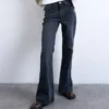 Tsmarie-Jeans met middelhoge taille en uitlopende pijpen