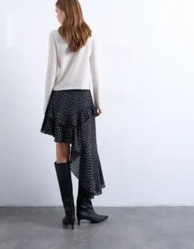 Tsminna midi-rok met hoge taille