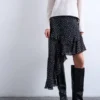 Tsminna midi-rok met hoge taille