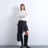 Tsminna midi-rok met hoge taille