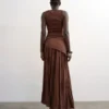 Tsnaya lange rok met middelhoge taille
