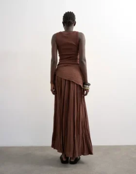 Tsnaya lange rok met middelhoge taille