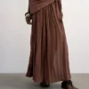 Tsnaya lange rok met middelhoge taille
