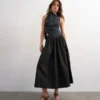 Tssally lange rok met lage taille