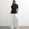 Tssusann-broek met hoge taille
