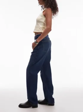 Tsyvonne High Rise Straight Fit-Jeans