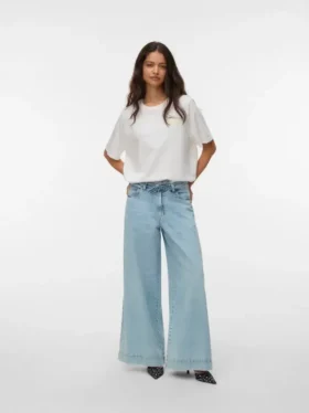 Vmaisa-Jeans met middelhoge taille en wijde pijpen