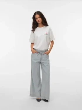 Vmaisa-Jeans met middelhoge taille en wijde pijpen