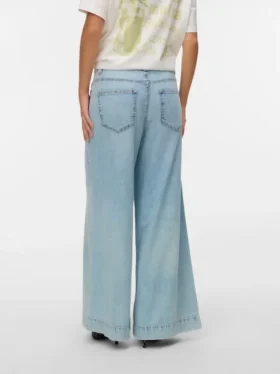 Vmaisa-Jeans met middelhoge taille en wijde pijpen