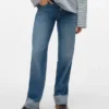 Vmallison jeans met middelhoge taille en rechte pasvorm