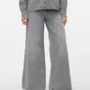Vmannet jeans met middelhoge taille en wijde pijpen