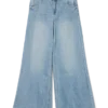 Vmannet-Jeans met middelhoge taille en wijde pijpen