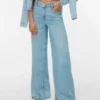 Vmannet-Jeans met middelhoge taille en wijde pijpen