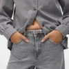 Vmannet jeans met middelhoge taille en wijde pijpen