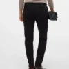 Vmbeate broek met hoge taille